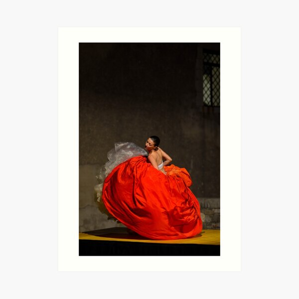 Dancer in red Art Print
