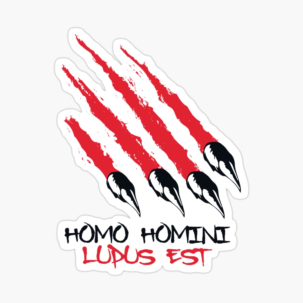 Carte De Vœux Homo Homini Lupus Est Citation De Thomas Hobbes Par The Nerd Shirt Redbubble