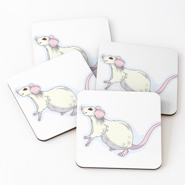Item preview, Cute white rat art designed and sold by Kai K.