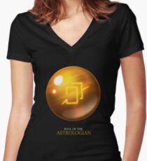 Soul of the Astrologian -black Women's Fitted V-Neck T-Shirt