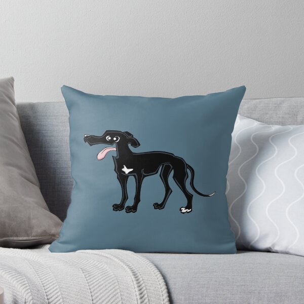 Item preview, Greyhound - Black (Full Body) BLUE BG designed and sold by TheChicken.