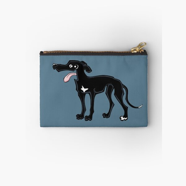Item preview, Greyhound - Black (Full Body) BLUE BG designed and sold by TheChicken.