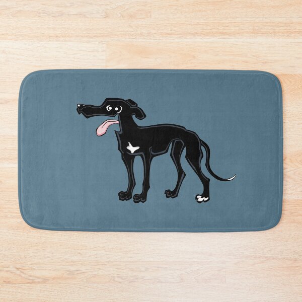 Item preview, Greyhound - Black (Full Body) BLUE BG designed and sold by TheChicken.