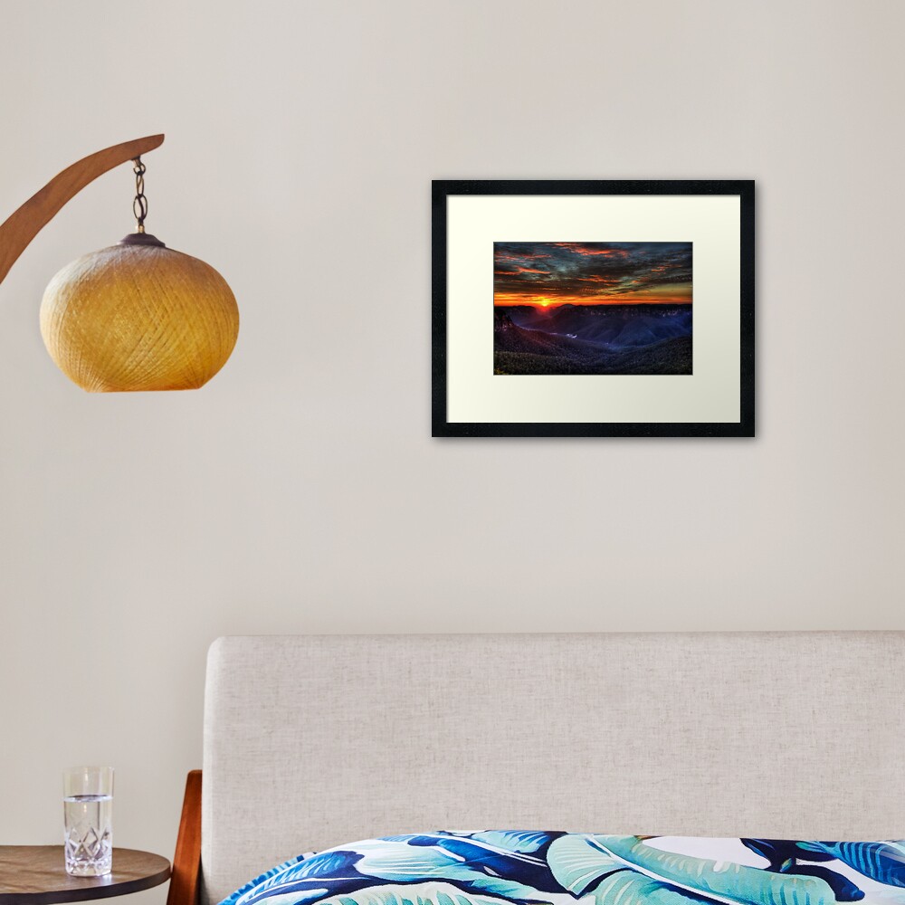 Govett's Leap Lookout Framed Art Print