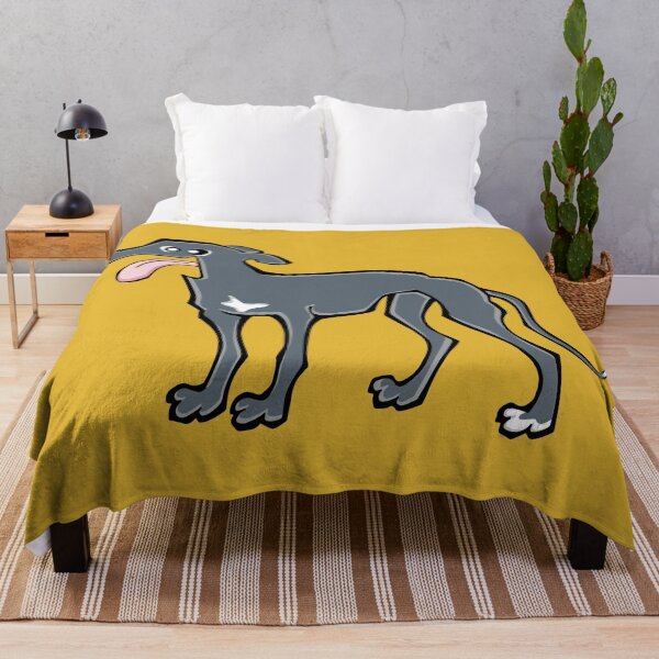 Item preview, Greyhound - Blue (Full Body) YELLOW BG designed and sold by TheChicken.
