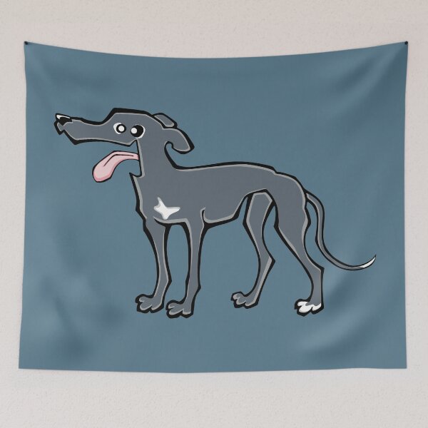 Item preview, Greyhound - Blue (Full Body) BLUE BG designed and sold by TheChicken.