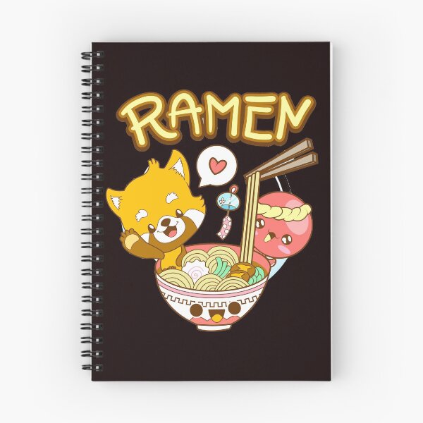 Item preview, Cute kawaii red panda and octopus eat ramen designed and sold by Trendy Store.