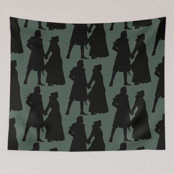 Item preview, Outlander - Jamie and Claire Fraser outline designed and sold by Turquoise Tortoise.