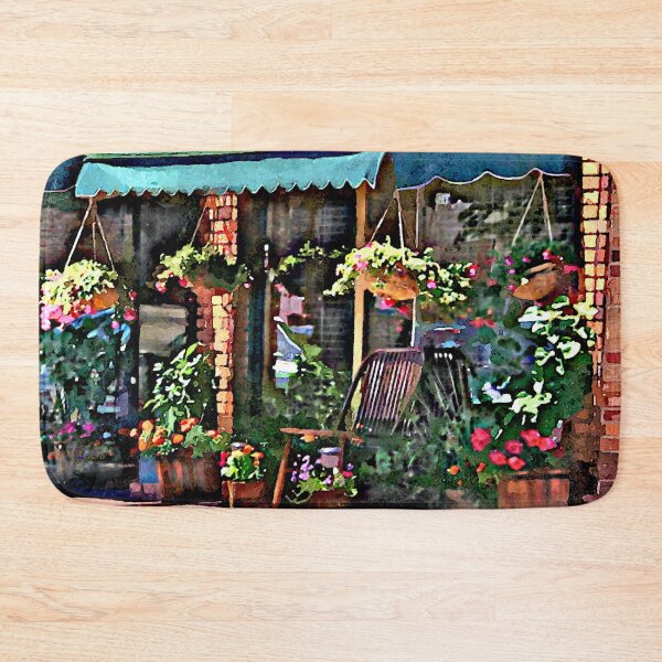 Item preview, Mountainside NJ - Flower Shop With Green Awning designed and sold by Susan Savad.