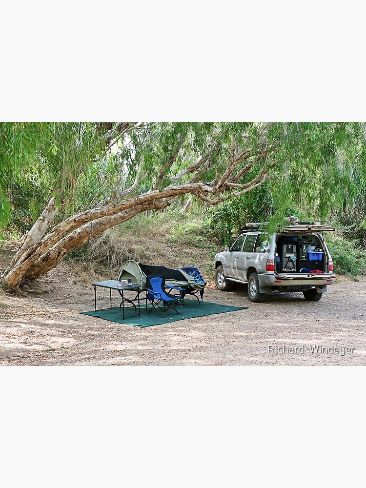Thumbnail 3 of 3, Poster, Campsite on the Gregory River at Gregory, Qld designed and sold by Richard Windeyer.
