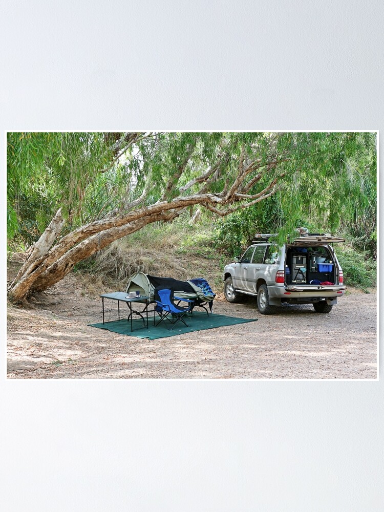 Thumbnail 2 of 3, Poster, Campsite on the Gregory River at Gregory, Qld designed and sold by Richard Windeyer.