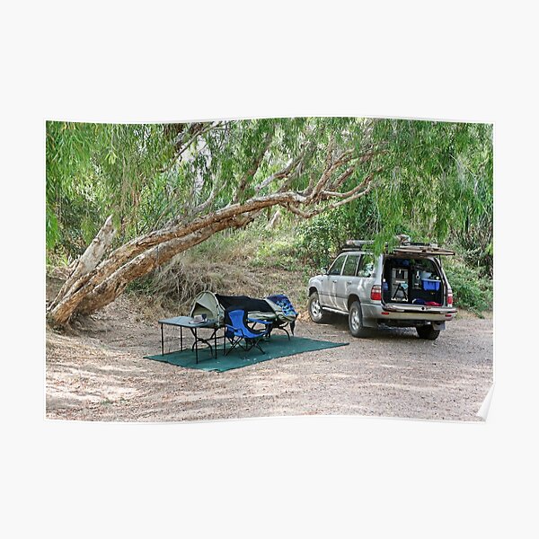 Campsite on the Gregory River at Gregory, Qld Poster