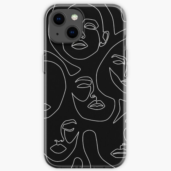 Faces in Dark iPhone Soft Case