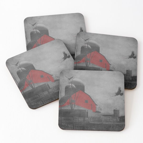 Item preview, Rustic Red Barn Black White Country Home Decor Farmhouse Art A659 designed and sold by byNicol.