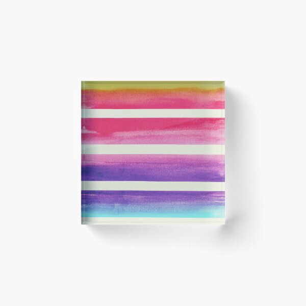 Item preview, Colorful striped pattern in watercolor designed and sold by Bonheurem.