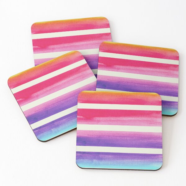 Item preview, Colorful striped pattern in watercolor designed and sold by Bonheurem.