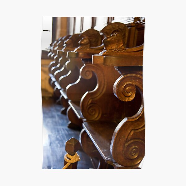Rhodes Castle Benches Poster