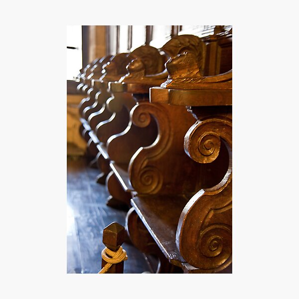Rhodes Castle Benches Photographic Print