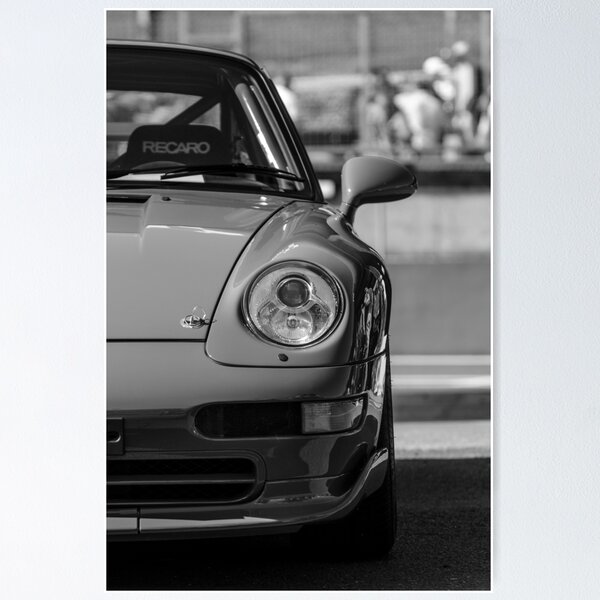 Porsche 911 Poster: Black and White Classic Car Poster