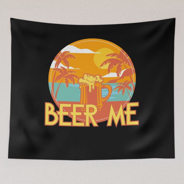 Item preview, Retro California Hippie Beach Drinking Beer Me Gift designed and sold by simplytldr.