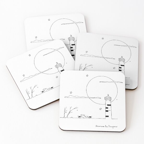 Item preview, Cows, Moon, and Cloudy Lighthouse designed and sold by Adventures Are Dangerous.
