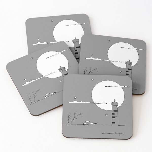 Item preview, Cows, Moon, and Cloudy Lighthouse designed and sold by Adventures Are Dangerous.