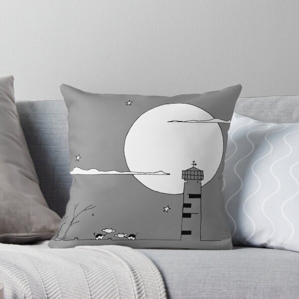 Item preview, Cows, Moon, and Cloudy Lighthouse designed and sold by Adventures Are Dangerous.