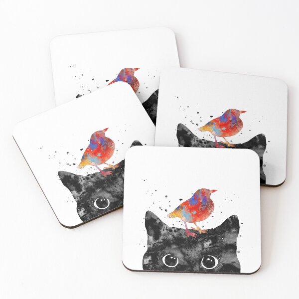 Item preview, Mirando el gato y el pájaro designed and sold by Rosaliartbook.
