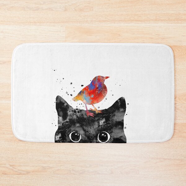 Item preview, Peeking cat and bird designed and sold by Rosaliartbook.