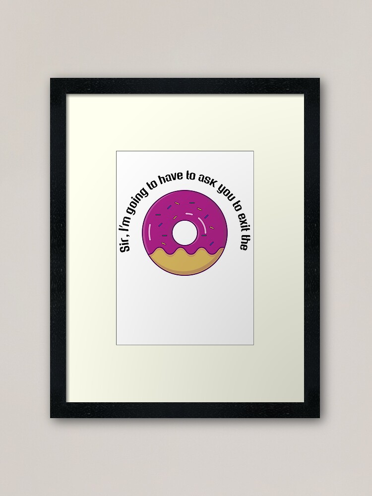 Alternate view of funny donut quotes Framed Art Print