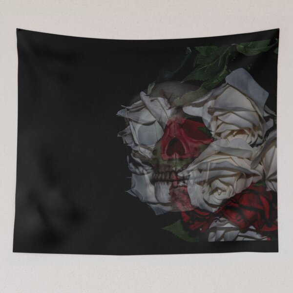 Item preview, rose flower skull designed and sold by Sam Mitchell.
