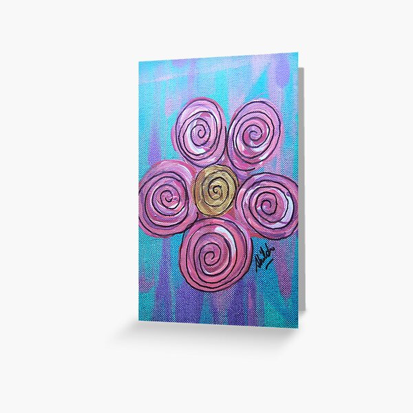 Spiral Bloom Greeting Card
