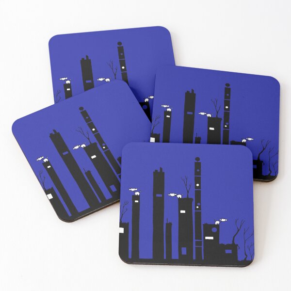 Item preview, Space Cows on Night City Buildings designed and sold by Adventures Are Dangerous.