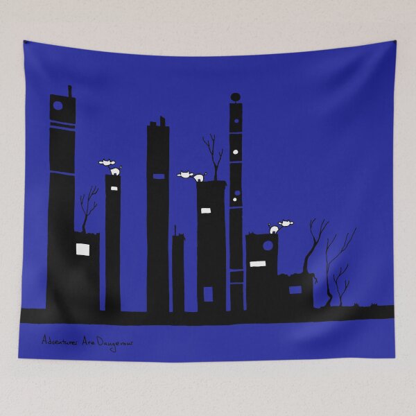Item preview, Space Cows on Night City Buildings designed and sold by Adventures Are Dangerous.