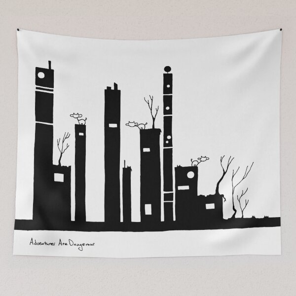 Item preview, Space Cows on Night City Buildings designed and sold by Adventures Are Dangerous.