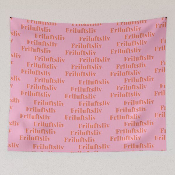 Item preview, Friluftsliv -Nordic Expression for Getting Outdoors in Nature in Pink and Orange designed and sold by JuneJournal.