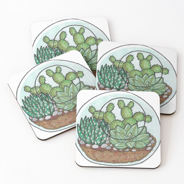 Item preview, lil cactis in a terrarium designed and sold by Charis Woodrow.
