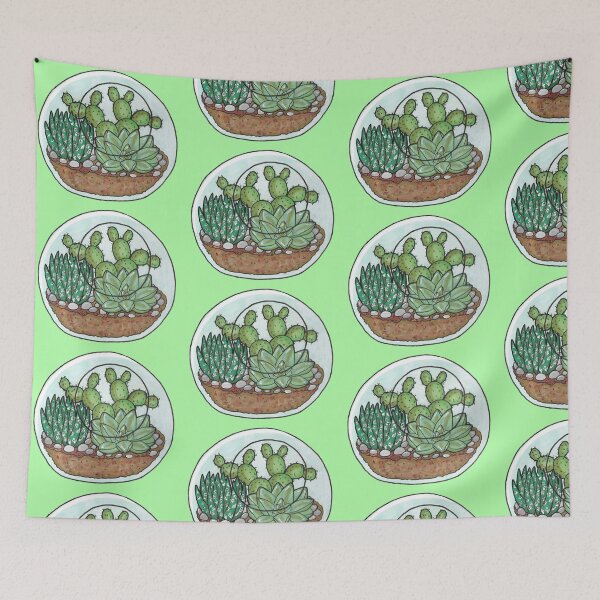 Item preview, lil cactis in a terrarium designed and sold by Charis Woodrow.