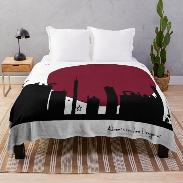 Item preview, Cows in City with Red Moon and Stars designed and sold by Adventures Are Dangerous.