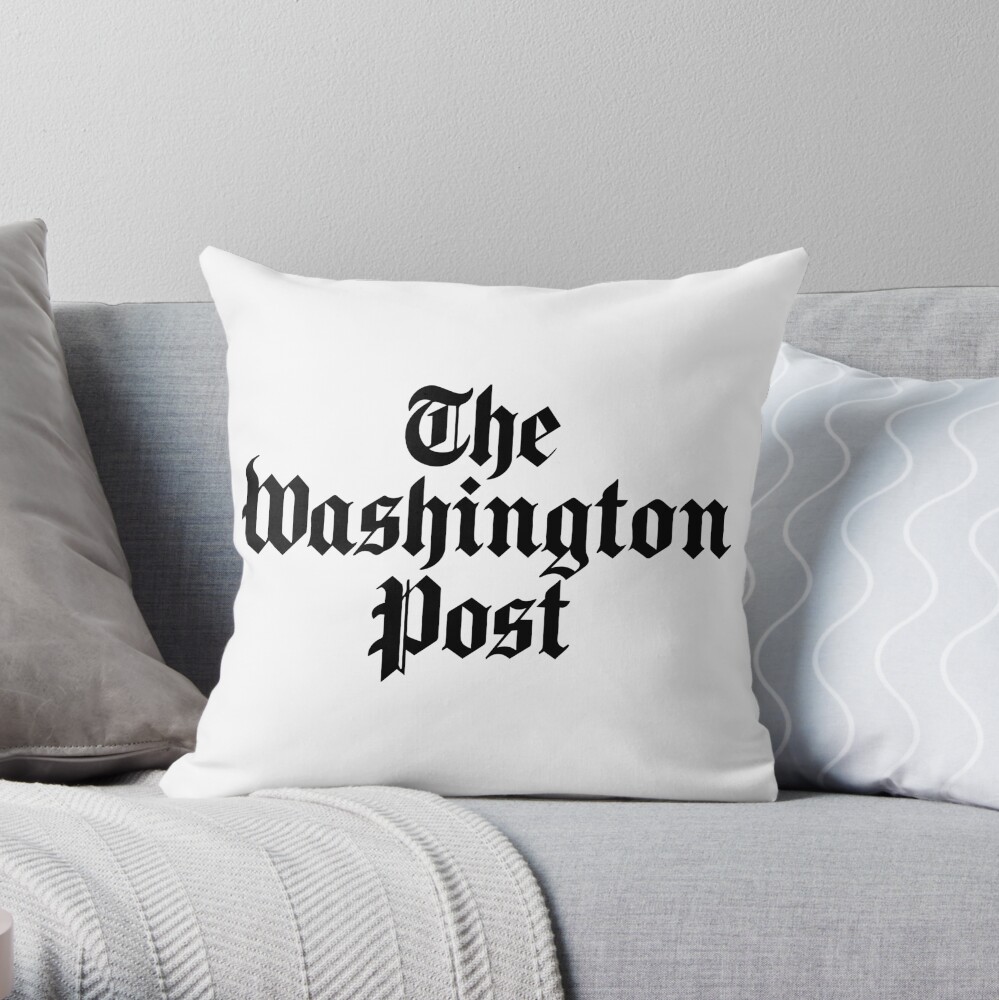The Washington Post (black) Throw Pillow