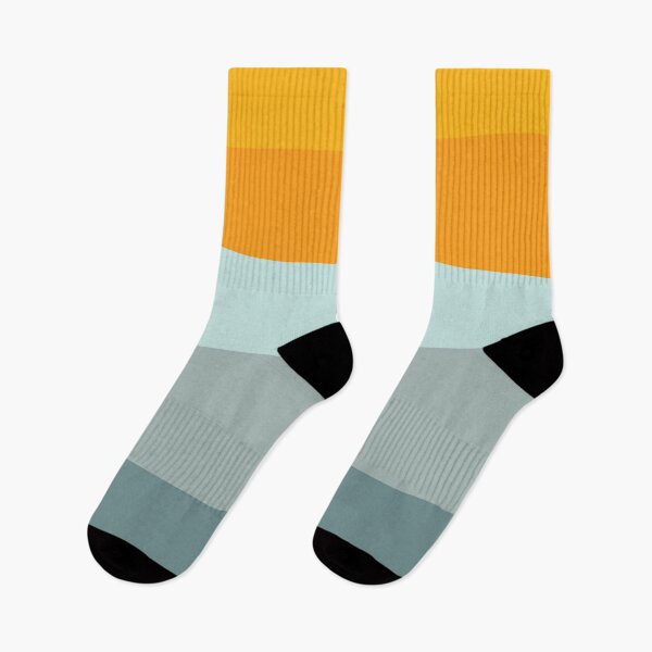 Item preview, Ocean Sunset Abstract Organic Stripes in Yellow, Orange, and Blue designed and sold by JuneJournal.