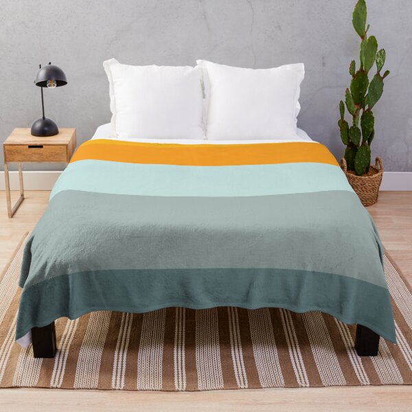 Item preview, Ocean Sunset Abstract Organic Stripes in Yellow, Orange, and Blue designed and sold by JuneJournal.