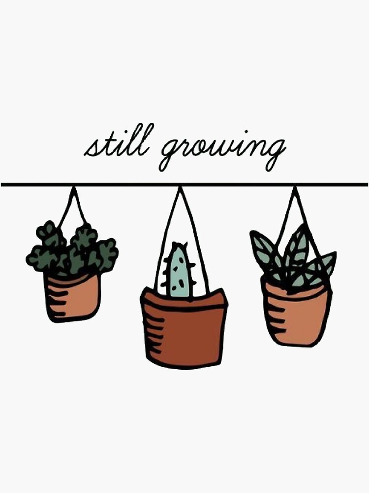 Thumbnail 3 of 3, Sticker, "Still Growing" Succulents designed and sold by paytonstach.