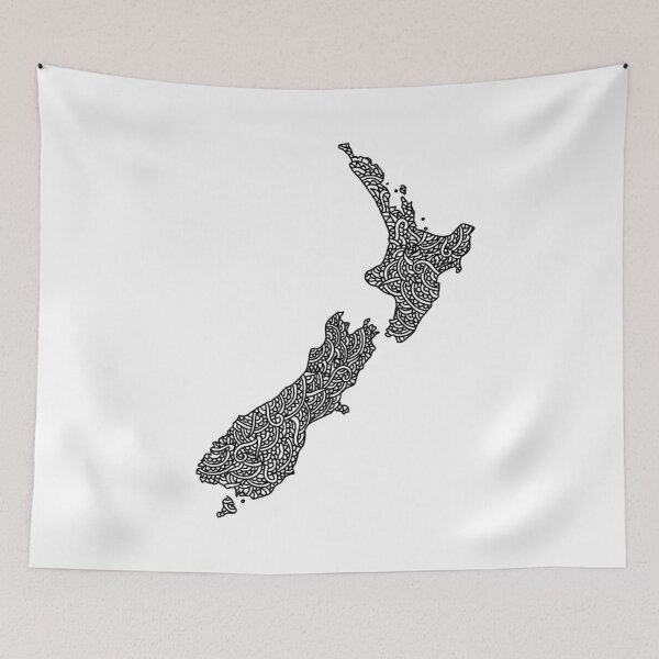 Item preview, New Zealand Map designed and sold by Naoswestvillage.