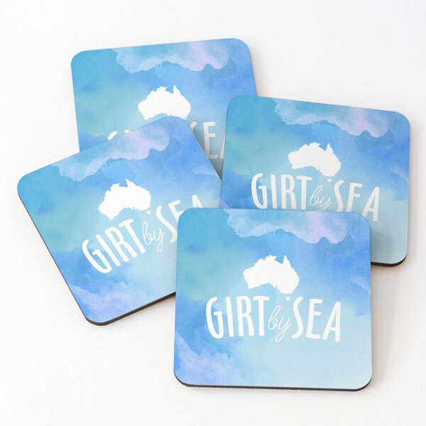 Item preview, Girt by sea over watercolour. Typographic Australian national anthem lyric designed and sold by Girty.