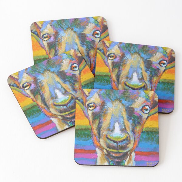 Item preview, Colorful Cute FARM GOAT by Robert Phelps designed and sold by RobertPhelpsArt.