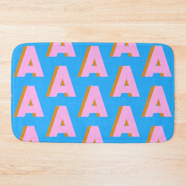 Item preview, Oversized Retro Monogram A Letter in Pink Blue and Orange designed and sold by JuneJournal.