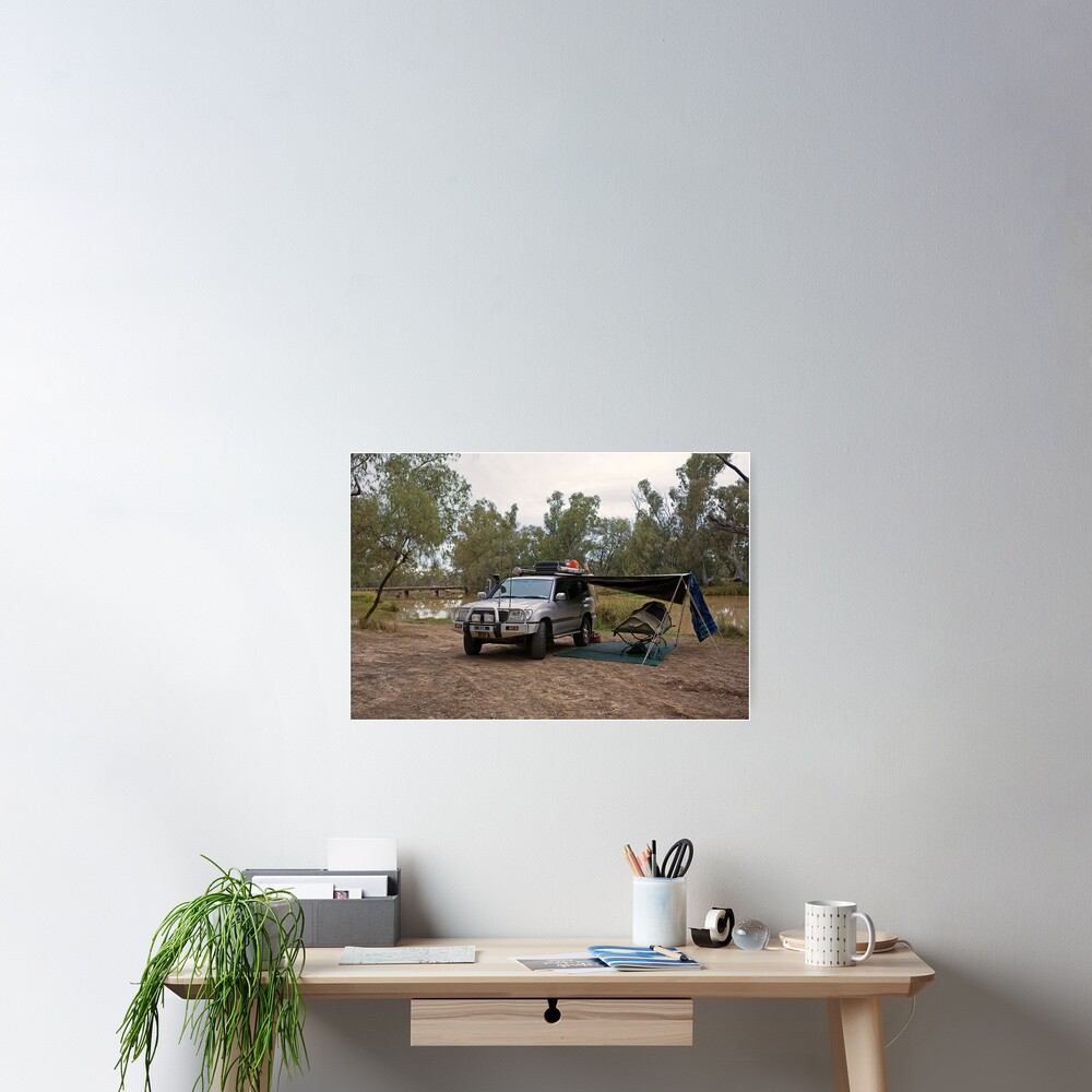 Campsite at Nindigully Hotel, Qld Poster