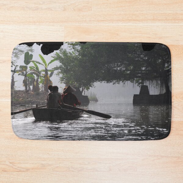 Item preview, Rowing Boats Foggy Day, River, Vietnam  designed and sold by worldways.