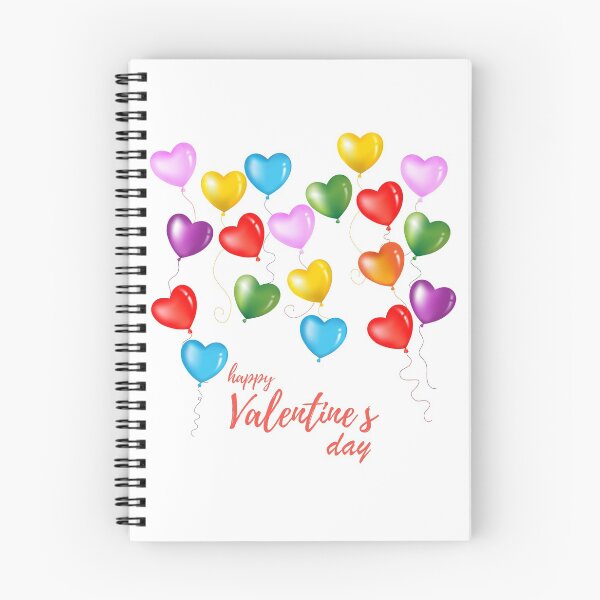 Item preview, Happy Valentine’s day colored hearts shaped balloons flying designed and sold by mashmosh.